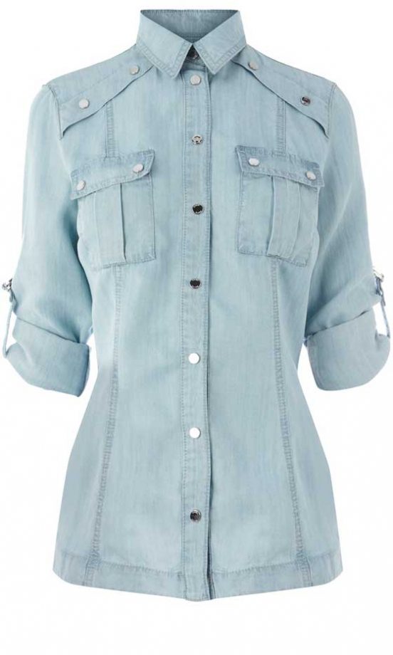 Karen Millen Soft Denim Shirt, £95