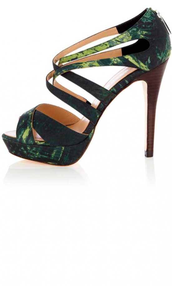 Karen Millen Tropical Print Sandal, £125
