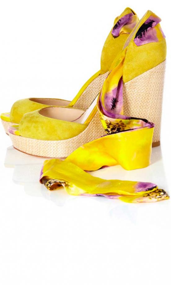 Karen Millen Yellow Wedges, £125