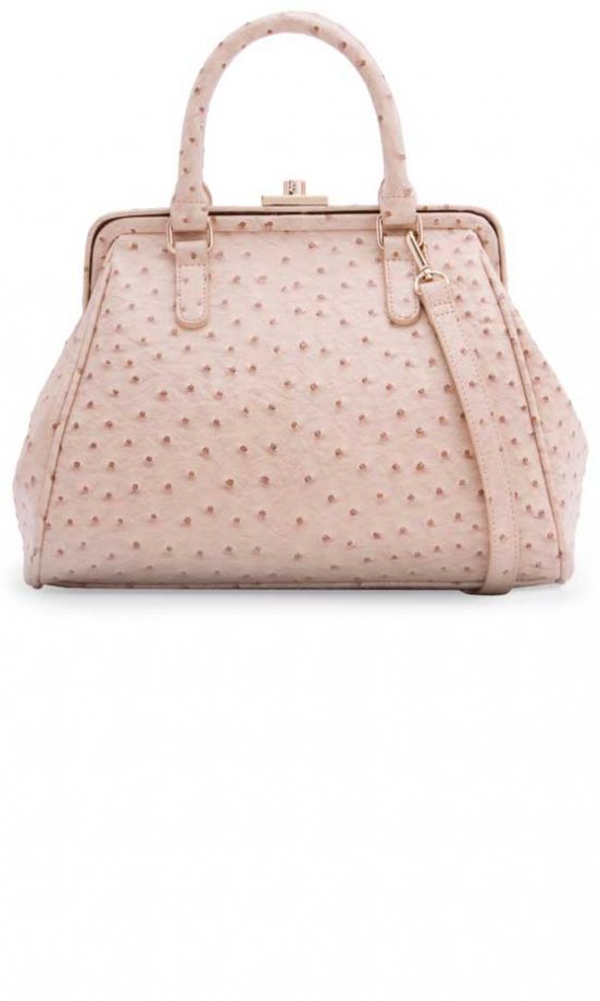 Mango Ostrich Effect Leather Tote, £69.99