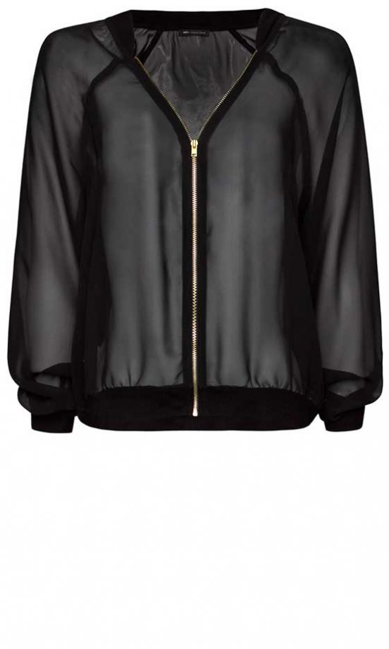 Mango Sheer Bomber Jacket, £32.99