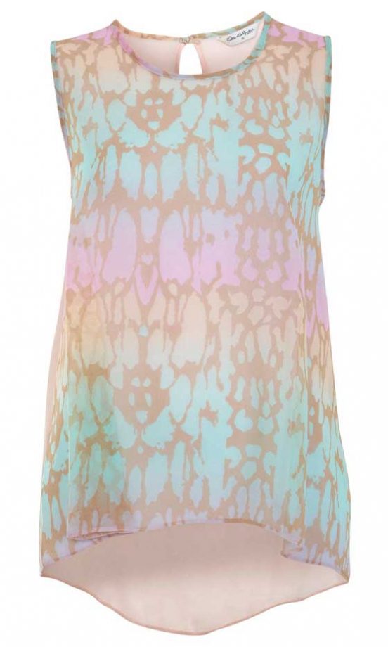 Miss Selfridge Animal Chiffon Vest, £28