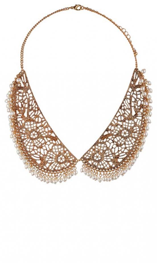Miss Selfridge Cut Out Pearl Necklace, £16.50