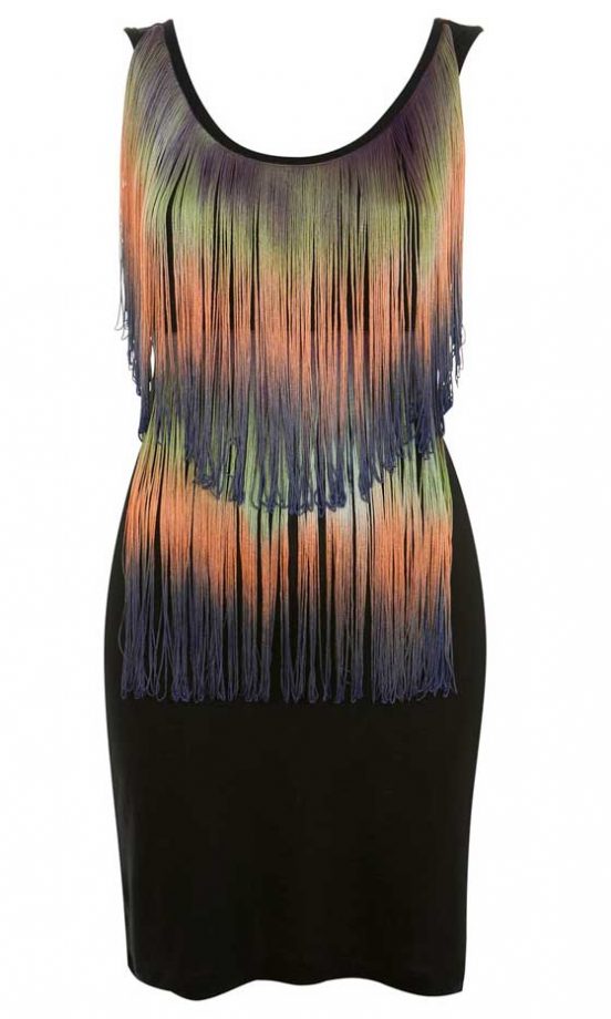 Miss Selfridge Dip Dye Fringe Tunic, £38