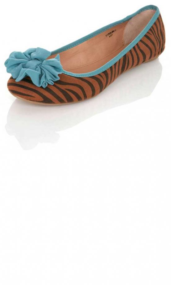 Miss Selfridge Tiger Bow Ballet Pump, £20