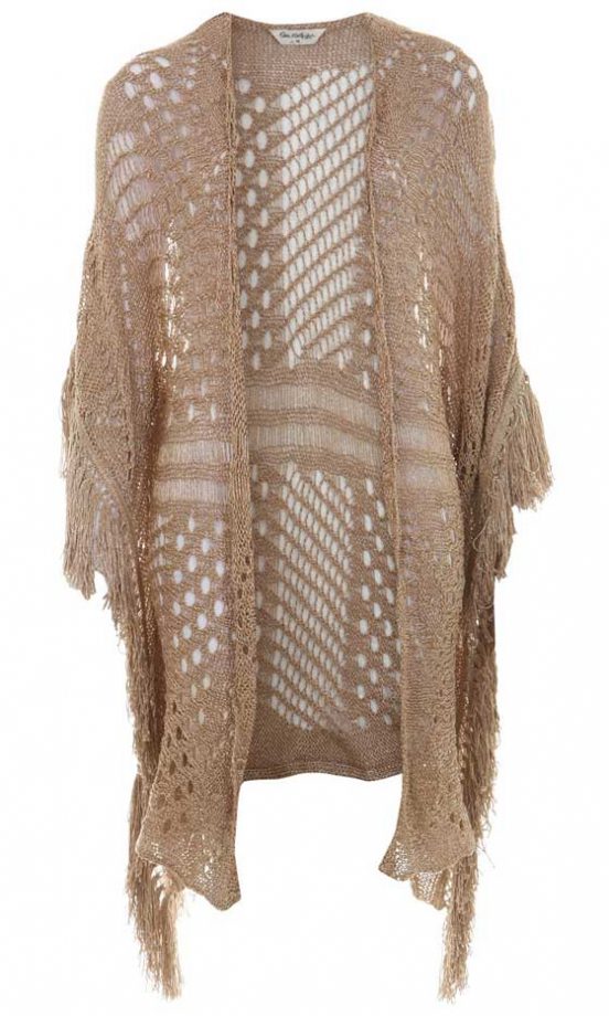 Miss Selfridge Fringe Poncho, £45