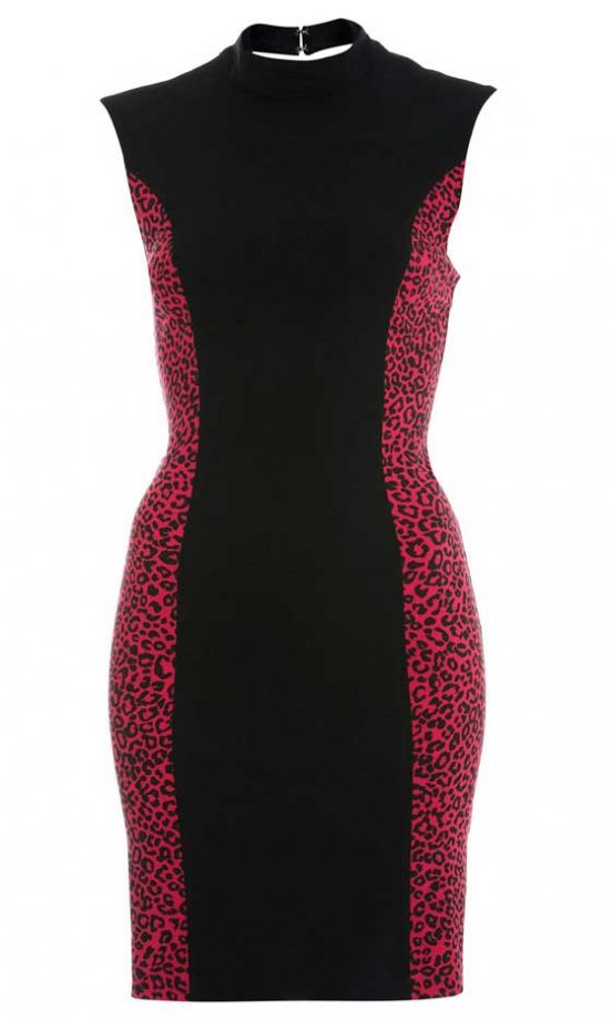 Miss Selfridge High Neck Leopard Print Dress, £42