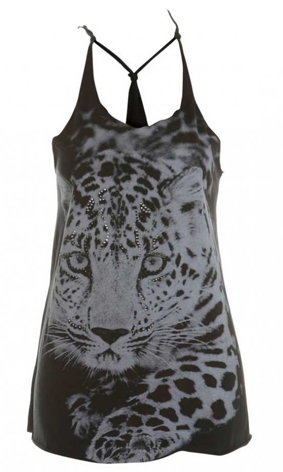 Miss Selfridge Leopard Fringe Vest, £25