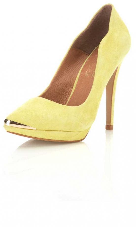 Miss Selfridge Limited Edition Yellow Pointed Heels, £59