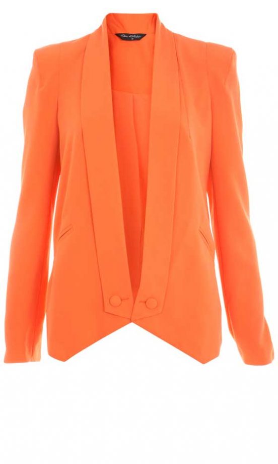 Miss Selfridge Orange Drape Tux Blazer, £45