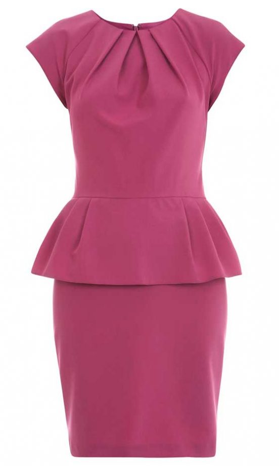 Miss Selfridge Pink Peplum Dress, £42
