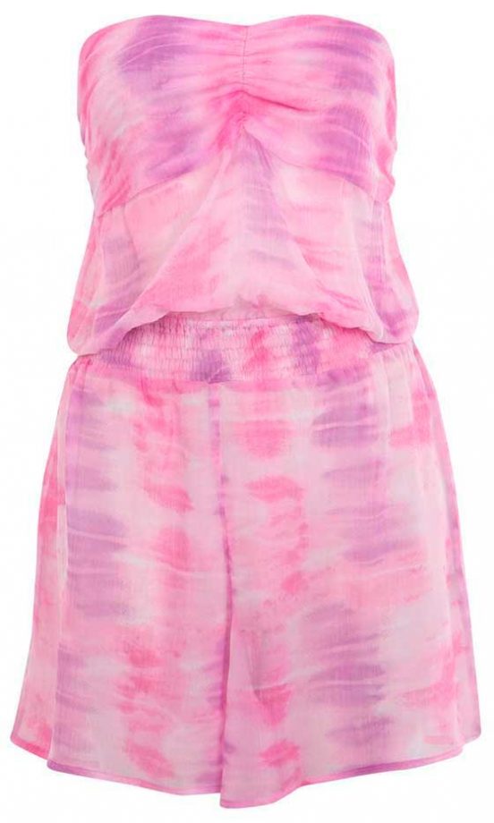 Miss Selfridge Smudge Tie Dye Playsuit, £25