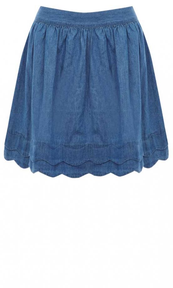Oasis Denim Scallop Edge Dress, £40