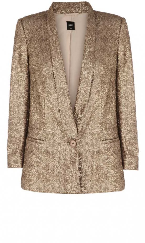 Oasis Sequin Jacket, £95