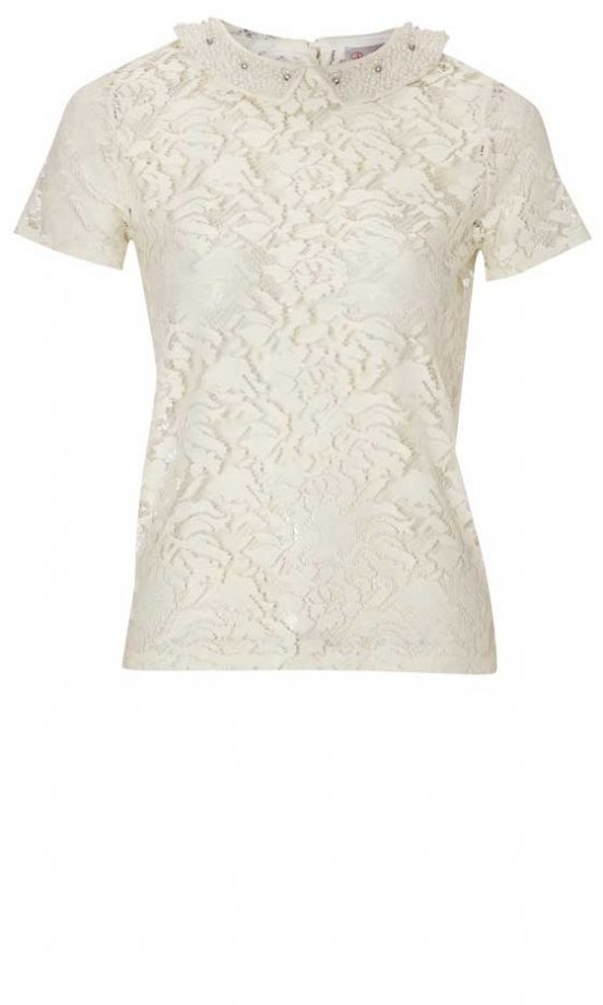 Matalan Beaded Neckline Lace Top, £18