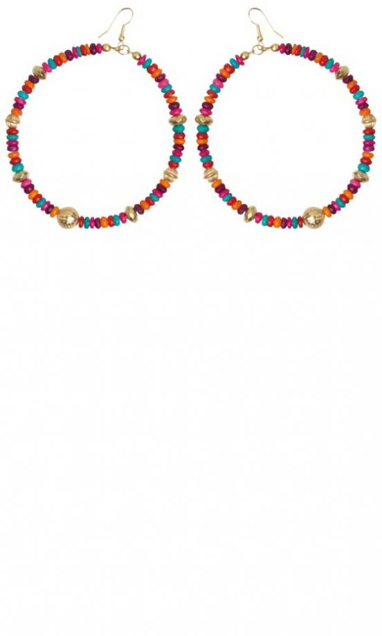 Matalan Beeded Hoop Earrings, £7