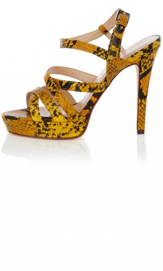 Karen Millen Strappy Snake Print Sandals, £155