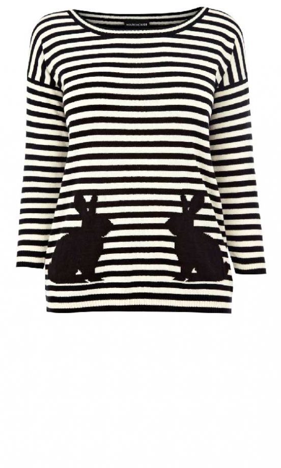 Warehouse Striped Rabbit Jumper, £40
