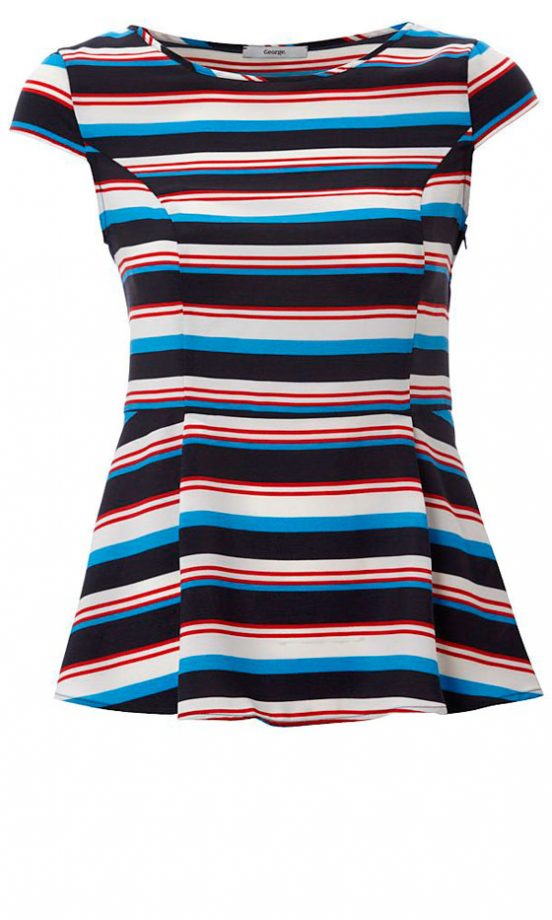 George at ASDA Striped Peplum Top, £10