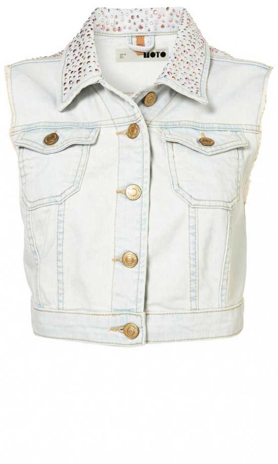 Topshop Studded Denim Gilet, £38