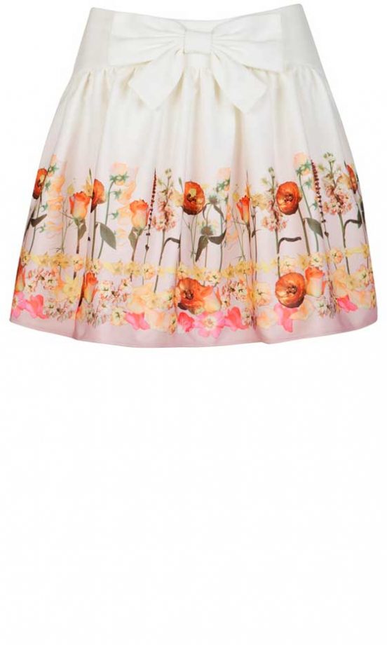 Ted Baker Printed Bow Detail Skirt, £99