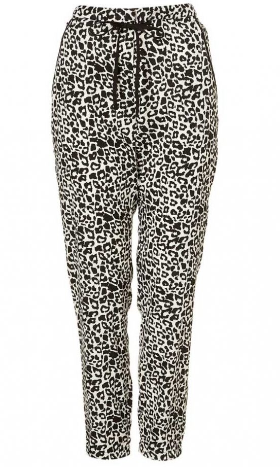 Topshop Animal Print Woven Joggers, £35