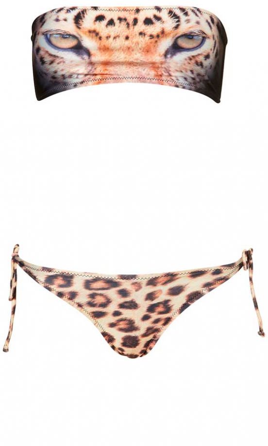 Topshop Tiger Bandeau Bikini, £32
