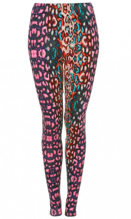Topshop Coloured Animal Print Leggings, £20