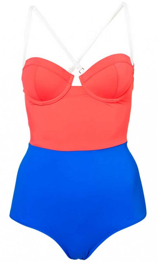 Topshop Colour Block Swimsuit, £32