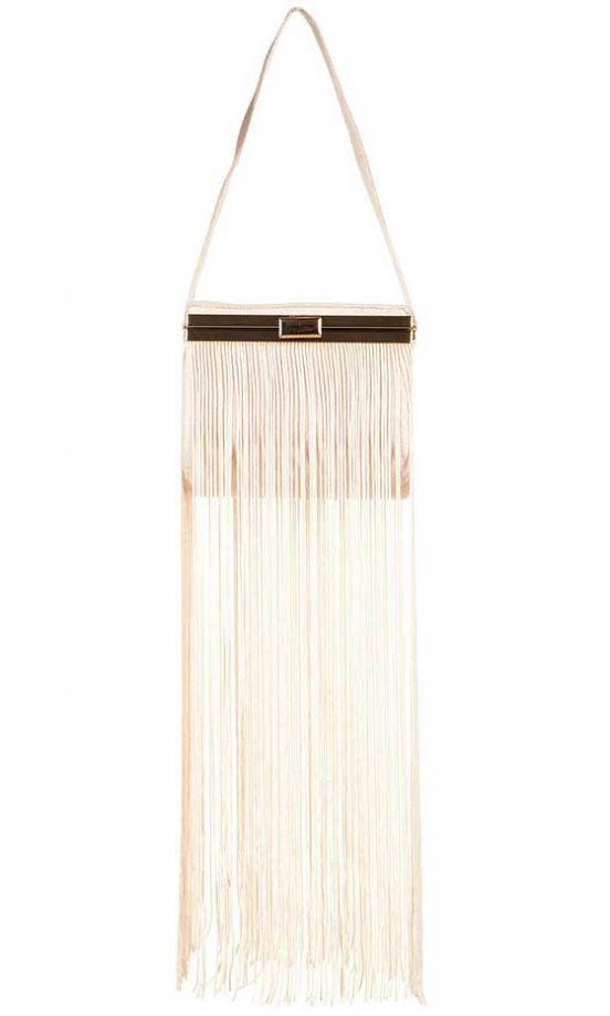 Topshop Cream Fringe Handbag, £30
