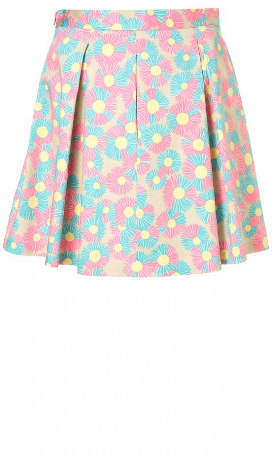 Topshop Daisy Printed Pleated Skirt, £34