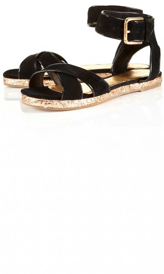 Topshop Glitter Sole Sandals, £50