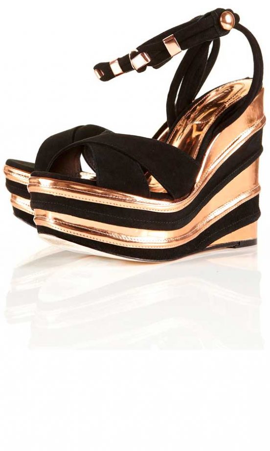 Topshop Gold Wedges, £85