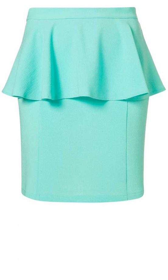 Topshop Mint Peplum Skirt, £34
