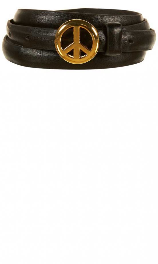 Topshop Peace Buckle Skinny Belt, £12