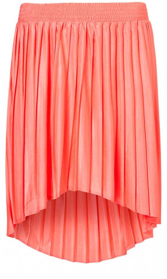 Topshop Pleated Dip Hem Skirt, £28