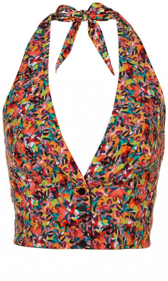 Topshop Tropical Print Halter Top, £26