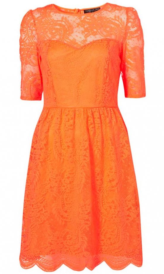 Topshop Neon Lace Dress, £46