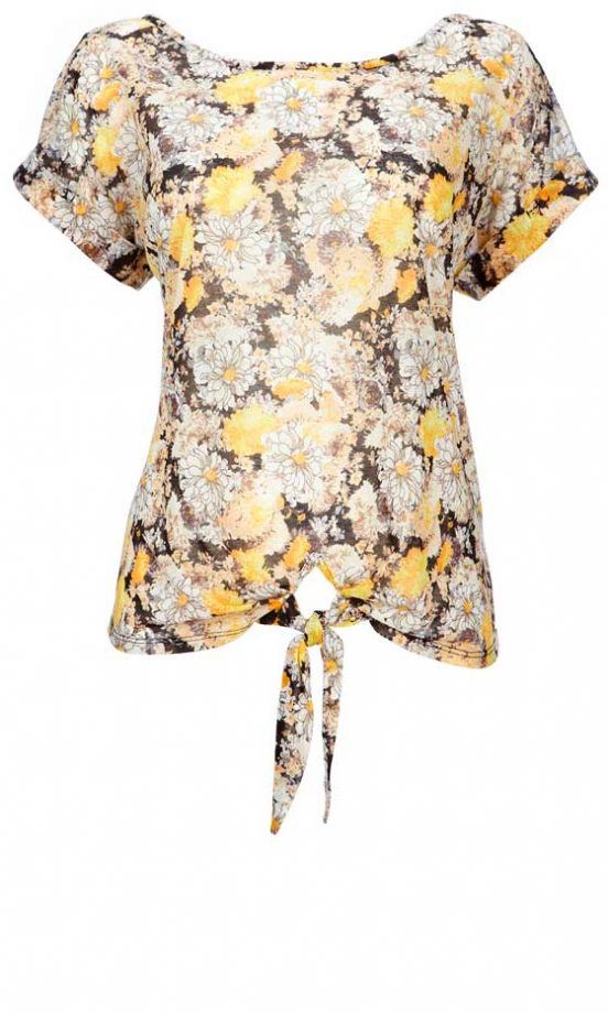 Wallis Floral Tie Front Top, £25