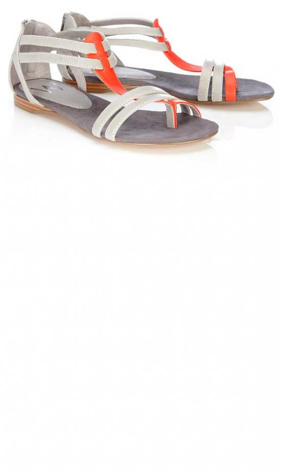 Wallis Grey And Orange T-Bar Sandal, £29
