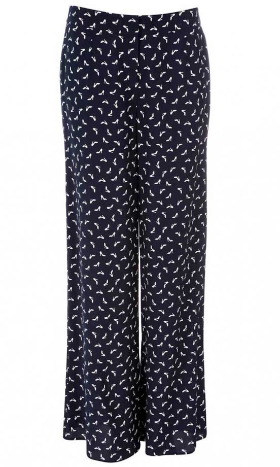Wallis Navy Shoe Print Trousers, £32