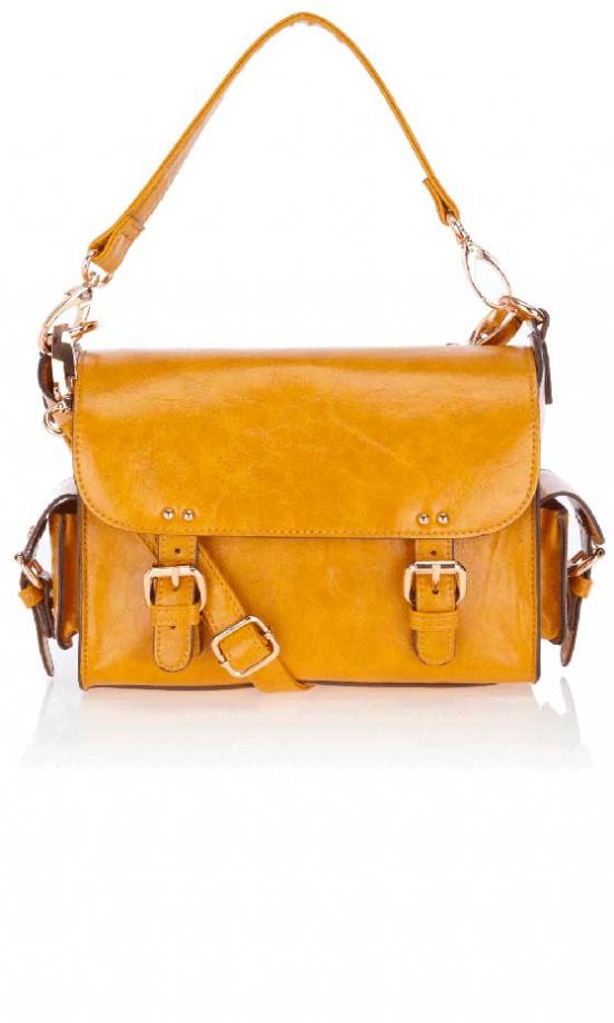 Warehouse Mustard Satchel, £34
