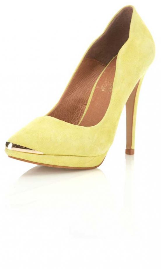 Miss Selfridge Yellow Court Shoes, £59