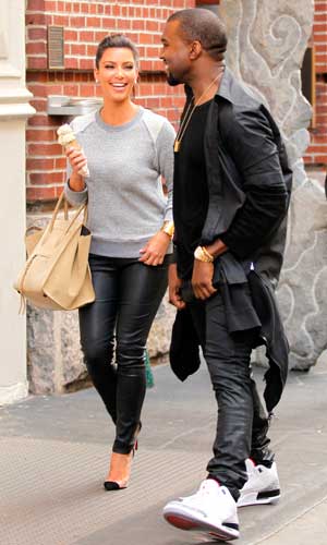Hot new couple Kim Kardashian and Kanye West hit New York