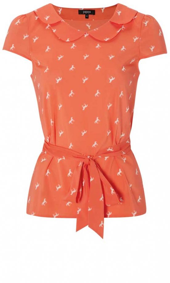 Matalan Horse Print Peter Pan Blouse, £12