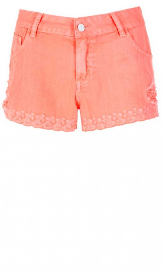 George at ASDA Peach Pink Embroidered Denim Shorts, £12