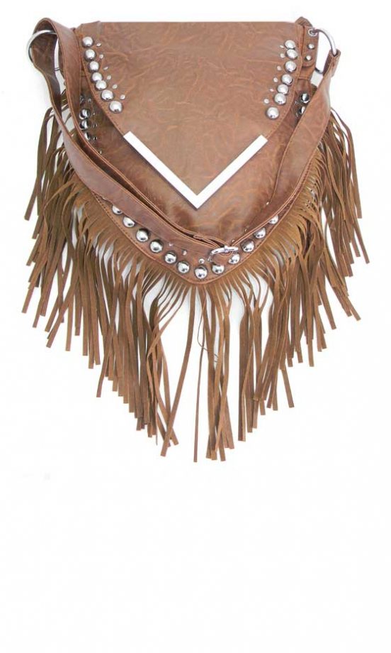 Pop Couture Tan Fringed Bag, £20