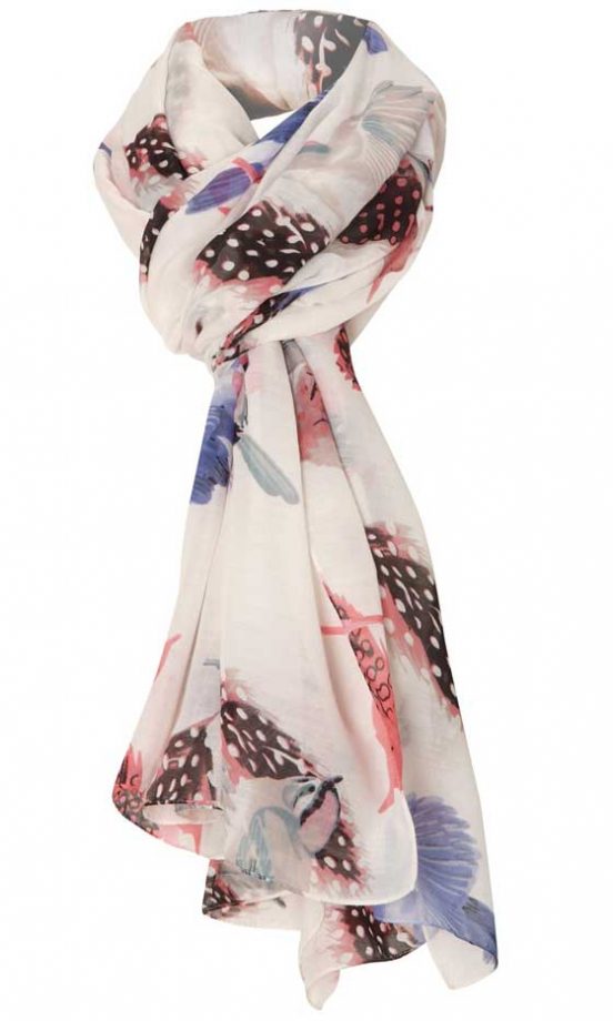 Matalan Feather And Bird Print Scarf, £6