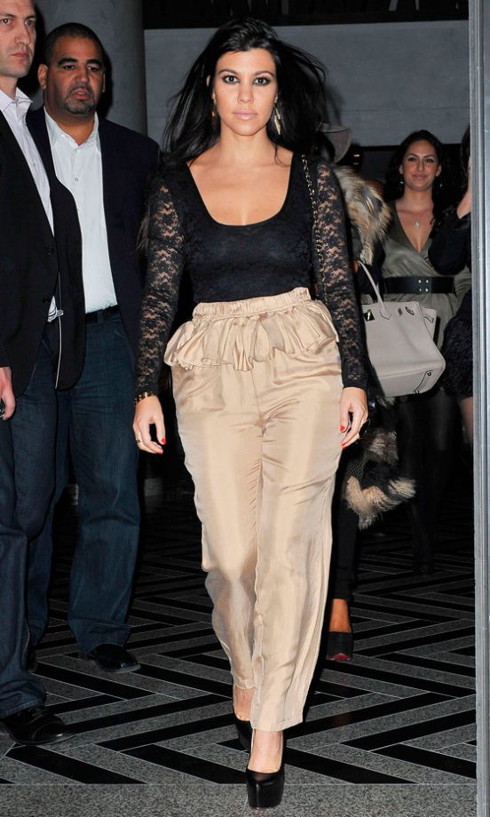 Kourtney Kardashian Attends Sister Kim's Birthday Party In New York, October 2011