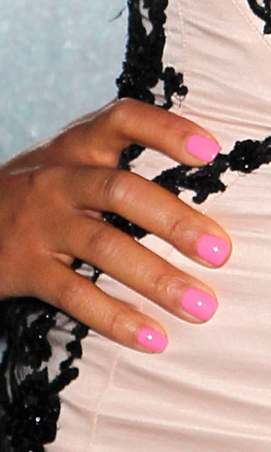 Christina Milian's Candy Floss Pink Nails Are Just Delicious! 2012